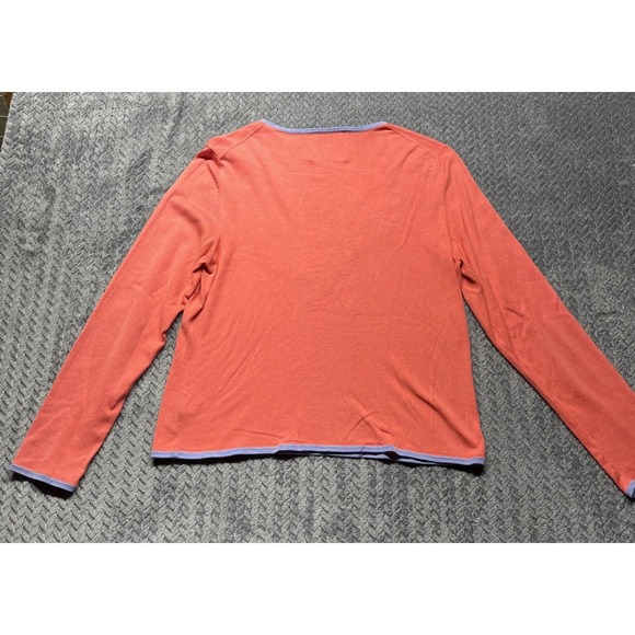 Michael Simon New York Sweater Large Spun Silk Coral Tropical Fish Sequin‎ Bead - Picture 4 of 9